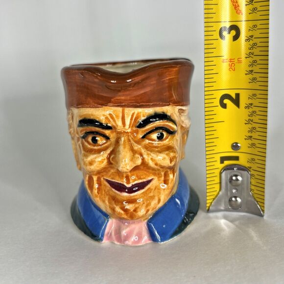 Vintage Character Face Toby Mug Made Japan Mini Creamer Estate Colonial Vintage - Picture 5 of 7